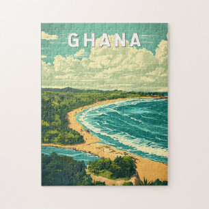Puzzle Ghana Ilustracion Viaje de arte