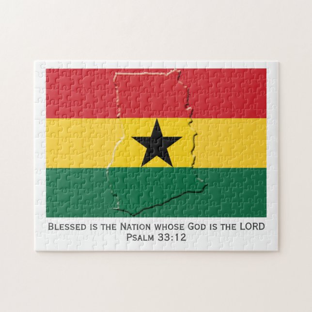 Puzzle GHANA | Nación Bendecida | BANDERA GHANESA (Horizontal)