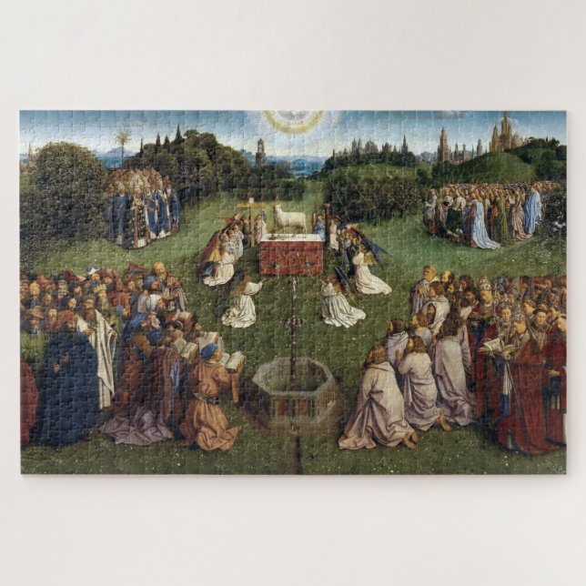Puzzle Ghent Altarpiece (detalle), Van Eyck Brothers (Horizontal)