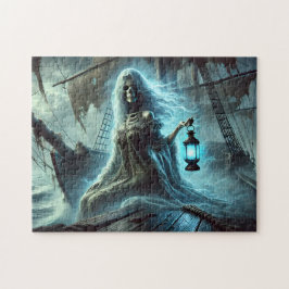 Puzzle Ghostly Pirate Queen on Ship of the Stormy Sea
