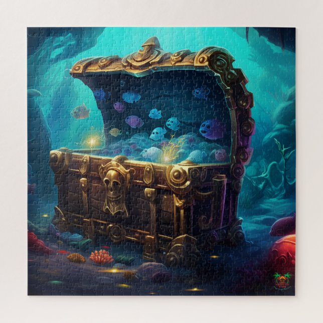 Puzzle 🐙 Ghostly Treasure Dive (Vertical)