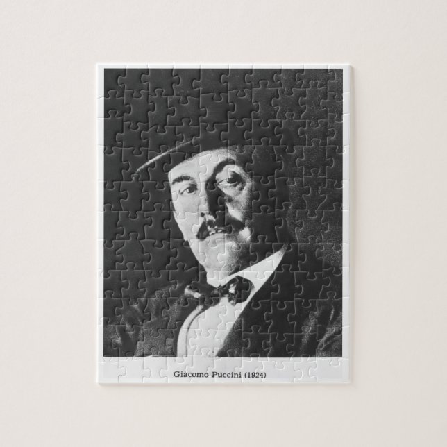 Puzzle Giacomo Puccini (1858-1924) 1924 (photolitho) (b/w (Vertical)