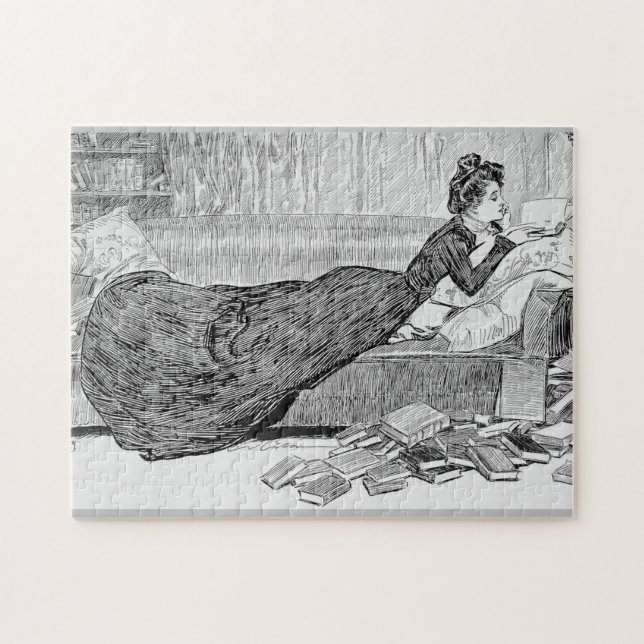 Puzzle Gibson chica leyendo un libro (Horizontal)