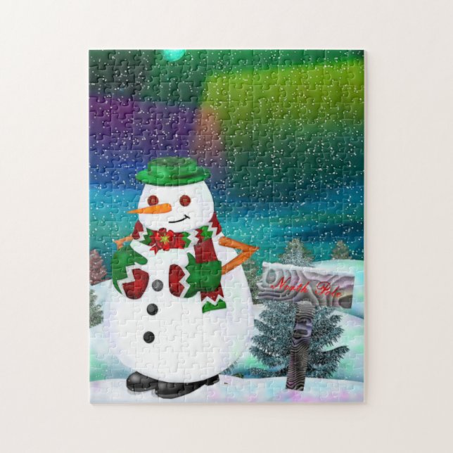 Puzzle GIFT JIGSAW de Frosty Town Navidades (Vertical)