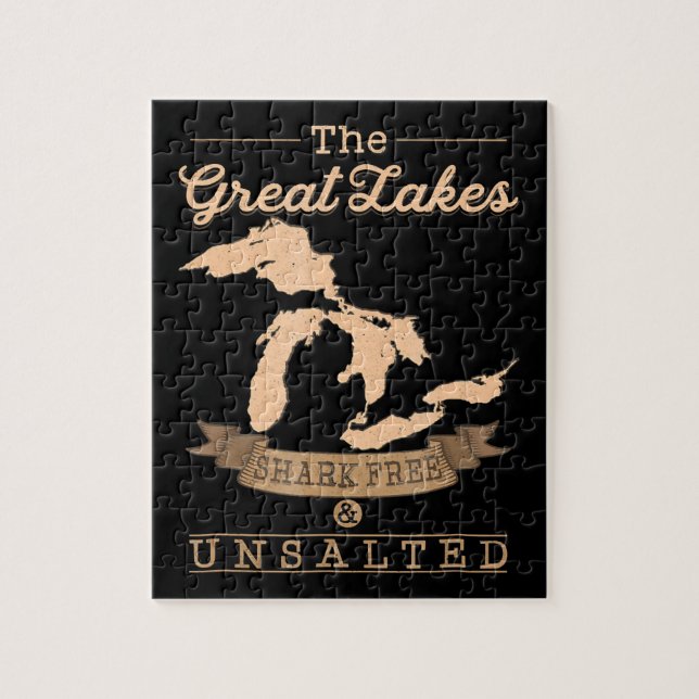 Puzzle Gift Michigan sin sal libre de tiburones (Vertical)
