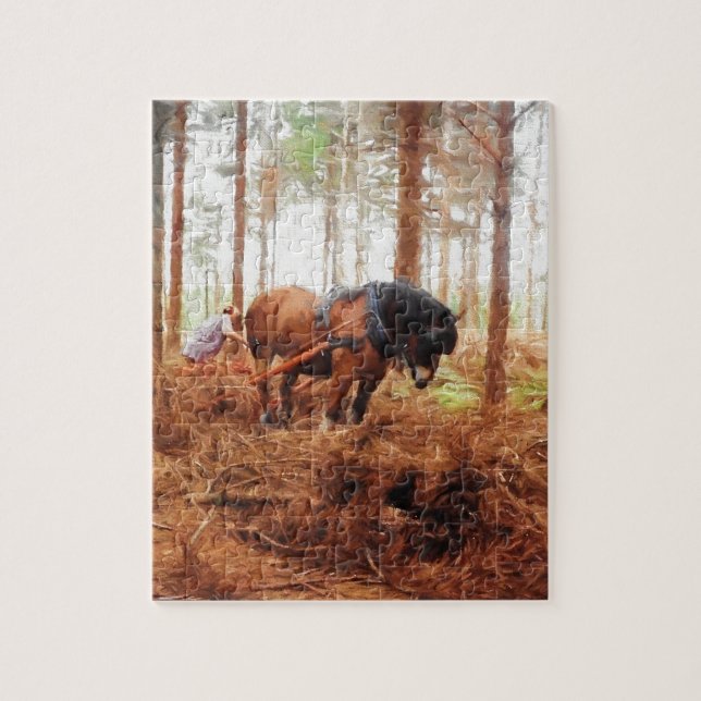 Puzzle Gigante apacible - el acarreo del caballo de (Vertical)