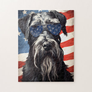 Puzzle Gigante Schnauzer 4 de julio Día de la Independenc