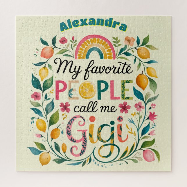 Puzzle ❤️ GIGI personalizado regalo Día de la Madre cumpl (Vertical)