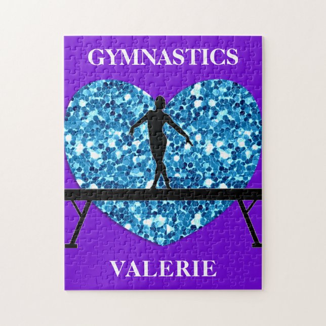 Puzzle Gimnasia Balance Beam Purple Verde azulado (Vertical)