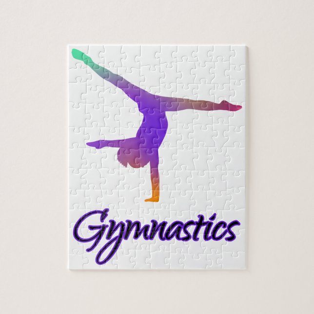 Puzzle Gimnasia Cárter Gradiente rosa púrpura Ombre (Vertical)