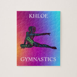 Puzzle Gimnasia Colorido Word Art