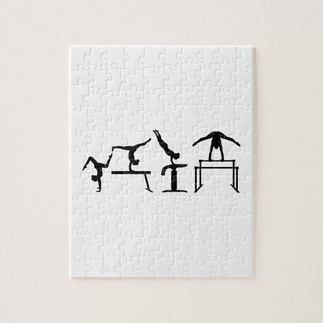 Puzzle Gimnasia de Quadrathlon de cuatro luchas (Vertical)