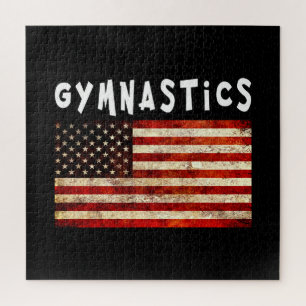 Puzzle Gimnasia Grunge Bandera Americana USA
