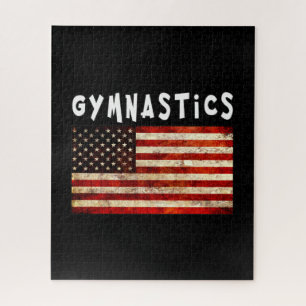 Puzzle Gimnasia Grunge Bandera Americana USA