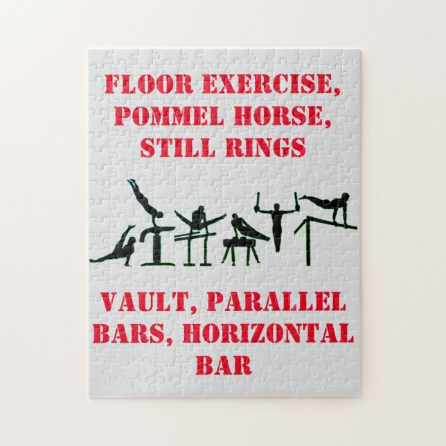 Puzzle ¡Gimnasia masculina rompe con niños! (Vertical)
