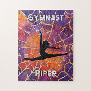 Puzzle Gimnasia personalizada Halloween telaraña