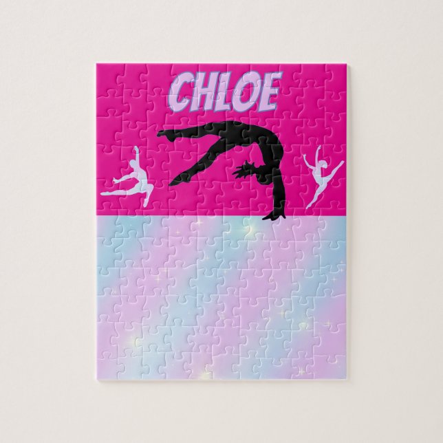 Puzzle Gimnasia Púrpura Lilac Pink Pink Bebé Azul Pastel (Vertical)