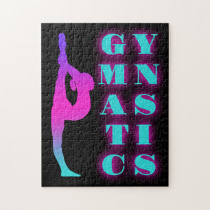 Puzzle Gimnasia Púrpura Turquesa Ombre