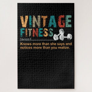 Puzzle Gimnasio Lover Vintage Fitness Definition Quita