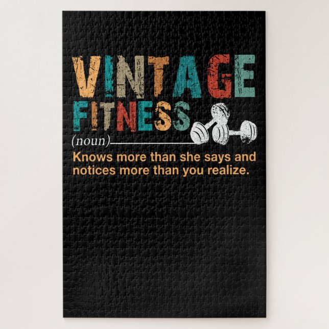 Puzzle Gimnasio Lover|Vintage Fitness Definition Quita (Vertical)