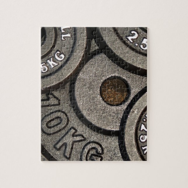 Puzzle Gimnasio negro Pesa la aptitud (Vertical)