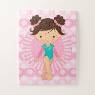 Puzzle Gimnasta - Gimnasia Cuta Turquesa Rosa