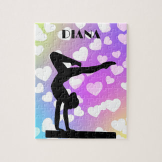 Puzzle GIMNASTICS Púrpura Corazón Personalizado