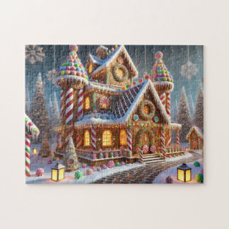 Puzzle Gingerbread Wonderland Village Candy Cane House