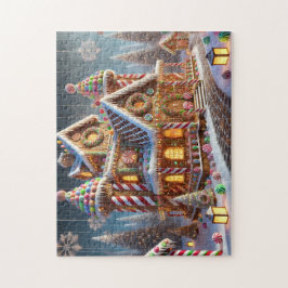 Puzzle Gingerbread Wonderland Village Candy Cane House