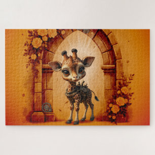 Puzzle Girafa de bebé en steampunk-personalizado