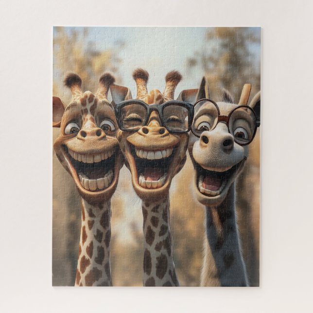 Puzzle Girafas chivas en lentes (Vertical)