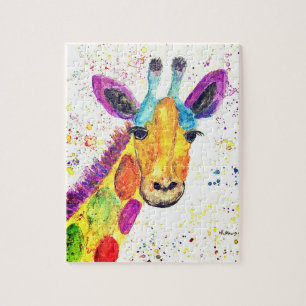 Puzzle Giraffe acuarela animal Safari niños zoológico de