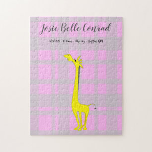Puzzle Giraffe Baby Birth Stats