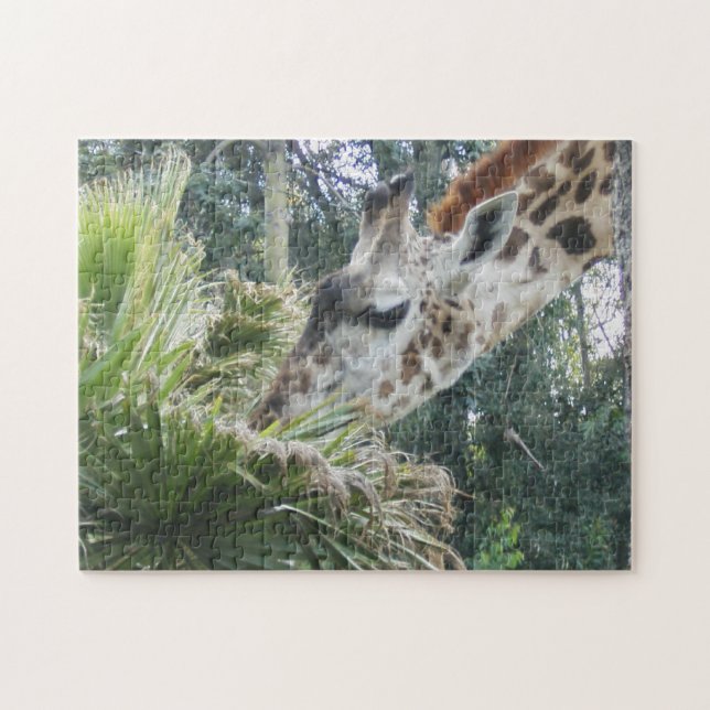 Puzzle Giraffe Comer de cerca (Horizontal)