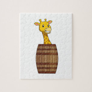 Puzzle Giraffe con barril