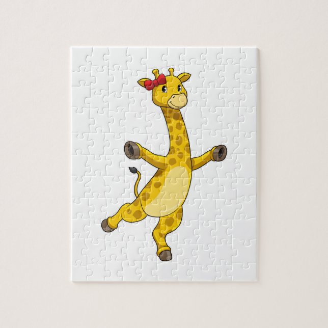 Puzzle Giraffe con cinta de opciones (Vertical)