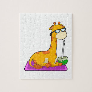 Puzzle Giraffe con coco