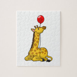 Puzzle Giraffe con globo