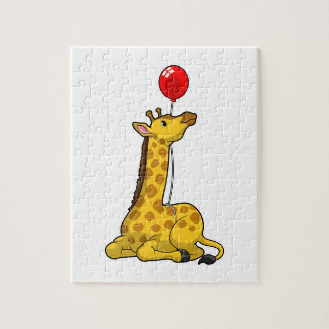Puzzle Giraffe con globo (Vertical)