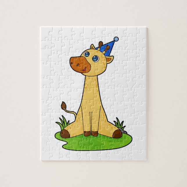 Puzzle Giraffe con gorra Fiesta (Vertical)