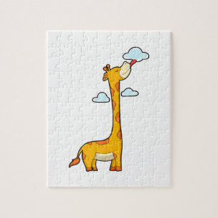 Puzzle Giraffe con nubes