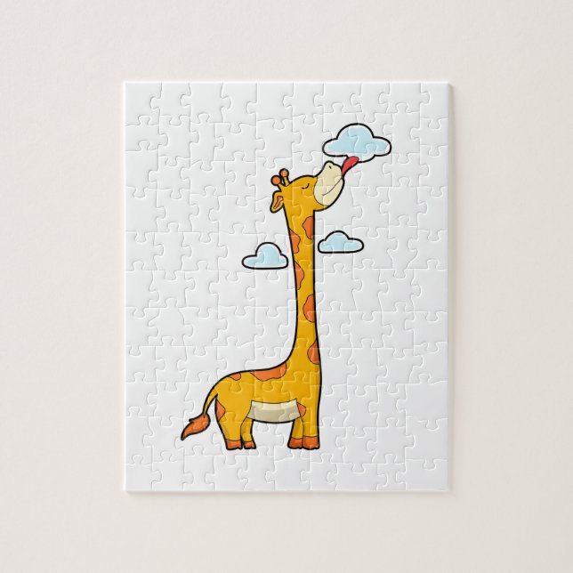Puzzle Giraffe con nubes (Vertical)