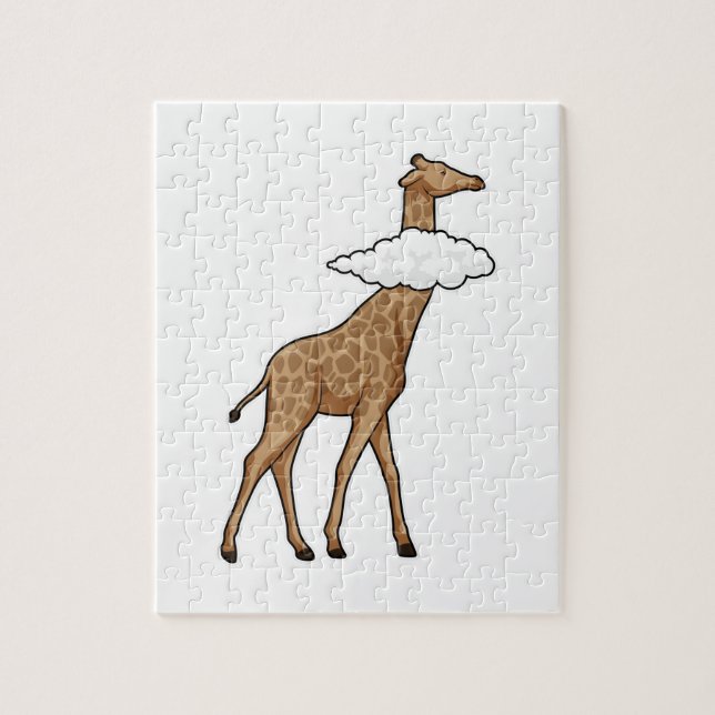 Puzzle Giraffe con nubes (Vertical)
