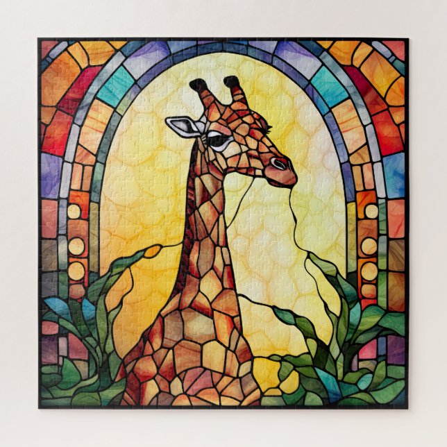 Puzzle Giraffe de vidrio templado (Vertical)