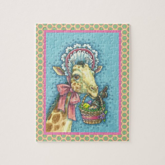 PUZZLE GIRAFFE EN LA PRIMAVERA DE BONNETA ORIENTAL, PUZZL (Vertical)