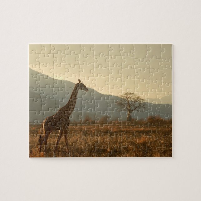 Puzzle Giraffe en la sabana (Horizontal)
