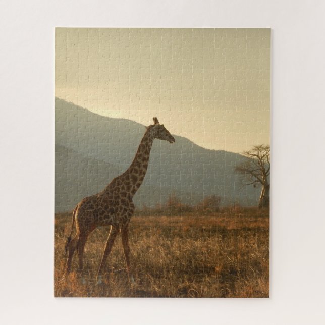 Puzzle Giraffe en la sabana (Vertical)