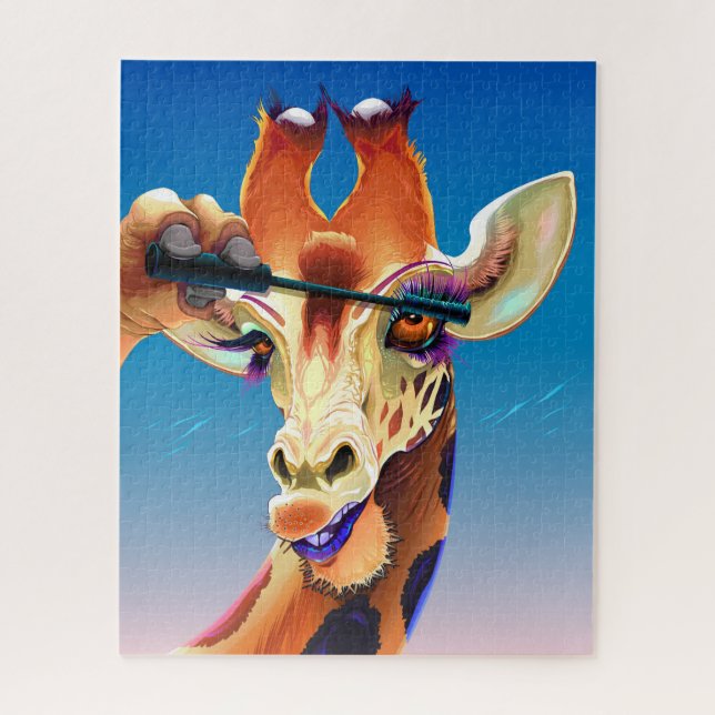 Puzzle Giraffe Glamour Chica (Vertical)