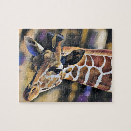 Puzzle Giraffe Pintura arte Vintage