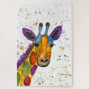 Puzzle Giraffe Resumen Animales Arte Cuto Salvaje Arcoiri